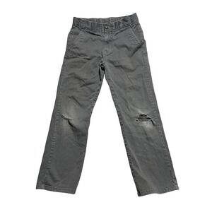Chaps Schoolwear Boys Gray Pants Distressed Ripped Knees Adjustable Waist Size 8